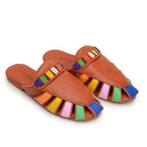 Farm Rio Women's Beaded Rainbow Mules